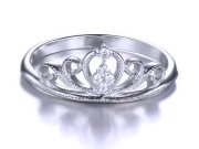 キュービックジルコニア　王冠　クラウン　リング　指輪（J20226)