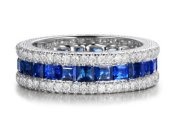 キュービックジルコニア　サファイア　リング　婚約指輪　ブルー　エンゲージリング　エタニティリング（J20097）
